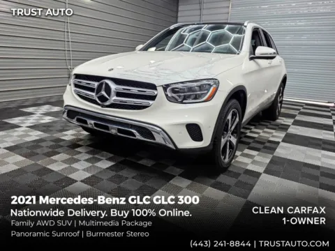 White 2021 Mercedes-Benz GLC 300 4MATIC AWD SUV w/Multimedia Pkg for sale in Sykesville, MD