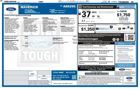 Another view of 2026 Ford Maverick XLT SuperCrew Pickup Truck w/Luxury Pkg for sale in Sykesville, MD at Trust Auto