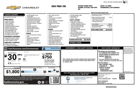 Another view of 2024 Chevrolet Trax 1RS SUV for sale in Sykesville, MD at Trust Auto