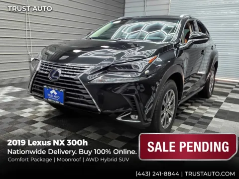 Black 2019 Lexus NX 300h AWD Hybrid SUV for sale in Sykesville, MD
