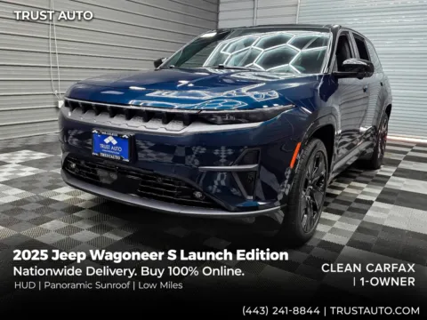 Blue 2025 Jeep Wagoneer S Launch Edition AWD Electric SUV for sale in Sykesville, MD