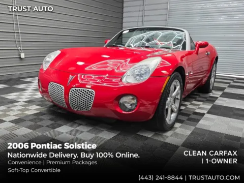Red 2006 Pontiac Solstice Soft-Top Convertible for sale in Sykesville, MD