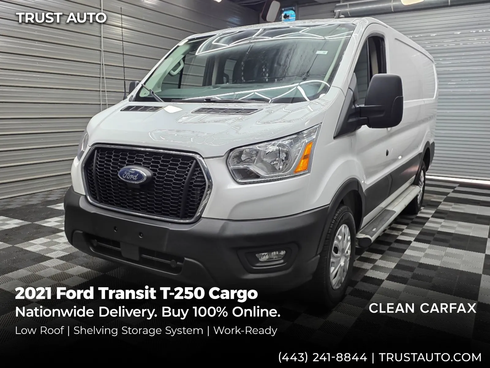 2021 Ford Transit T-250 Cargo 130''WB Low Roof Minivan/Van w/Shelving Storage System