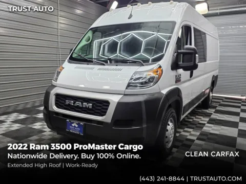 White 2022 Ram 3500 ProMaster Cargo 159''WB Extended High Roof Minivan/Van for sale in Sykesville, MD