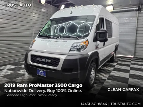 White 2022 Ram ProMaster 3500 Cargo 159''WB Extended High Roof Minivan/Van for sale in Sykesville, MD