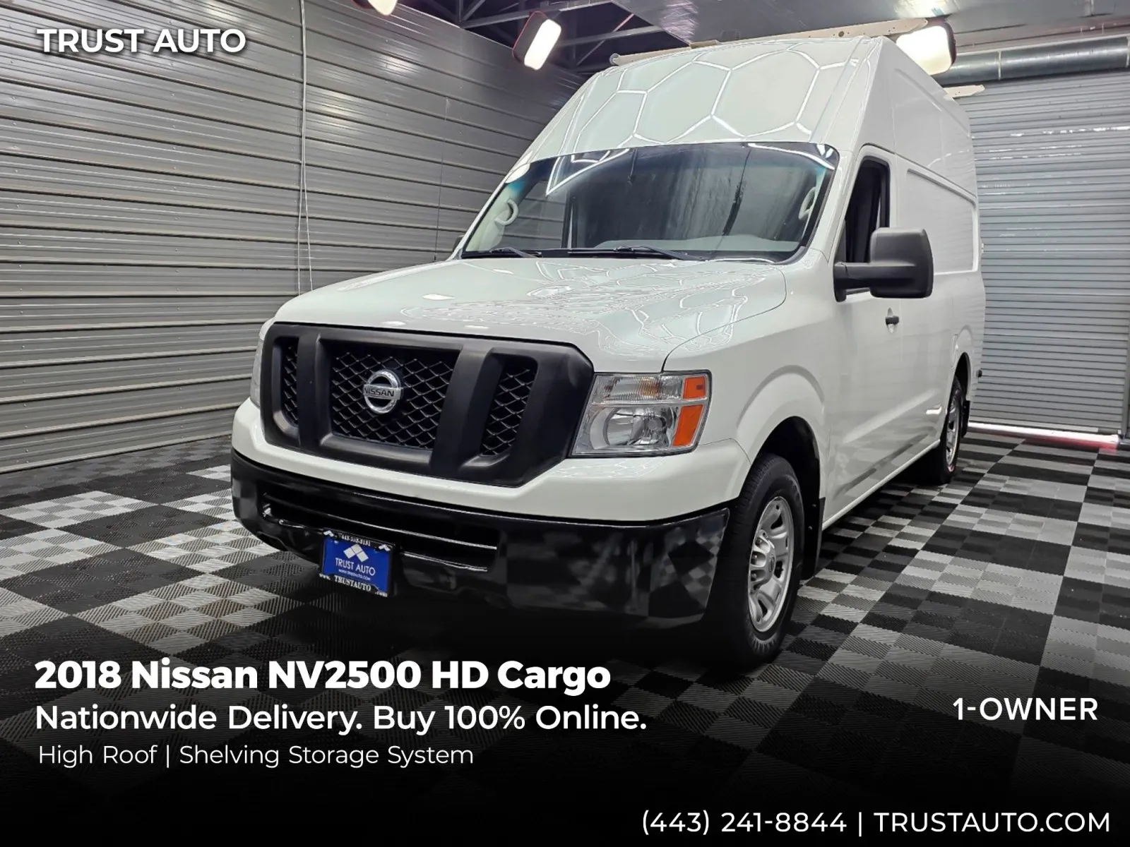 2018 Nissan NV2500 HD Cargo SV High Roof Minivan/Van w/Shelving Storage System