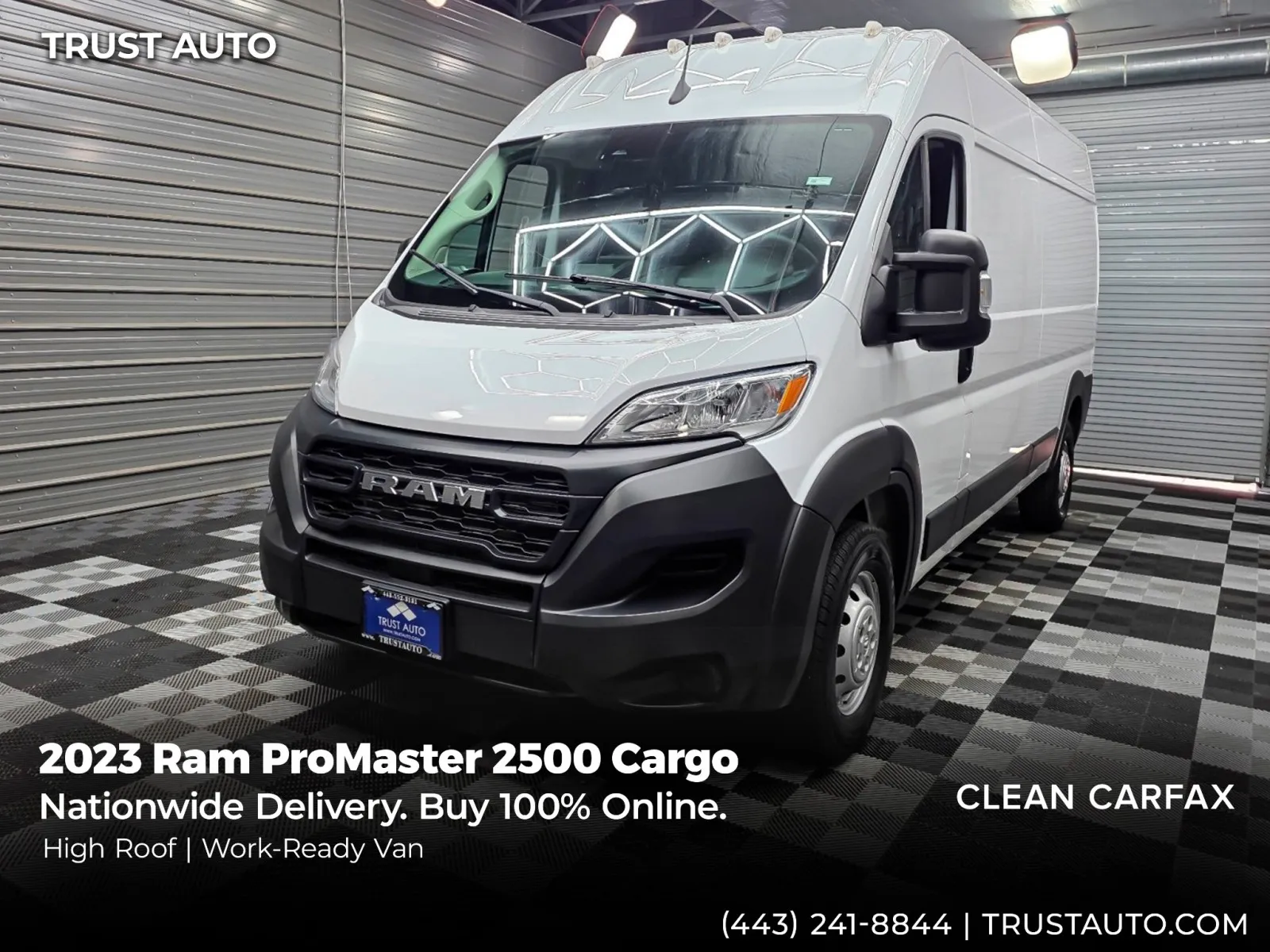 White 2023 Ram ProMaster 2500 Cargo 159''WB High Roof Minivan/Van for sale in Sykesville, MD