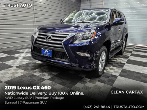 Blue 2019 Lexus GX 460 4WD 7-Passenger Luxury SUV w/Premium Pkg for sale in Sykesville, MD
