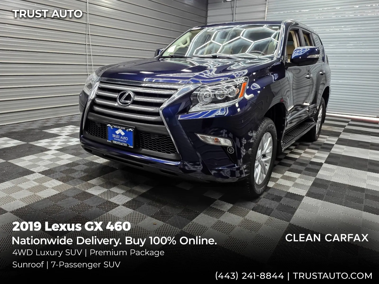2019 Lexus GX 460 4WD 7-Passenger Luxury SUV w/Premium Pkg