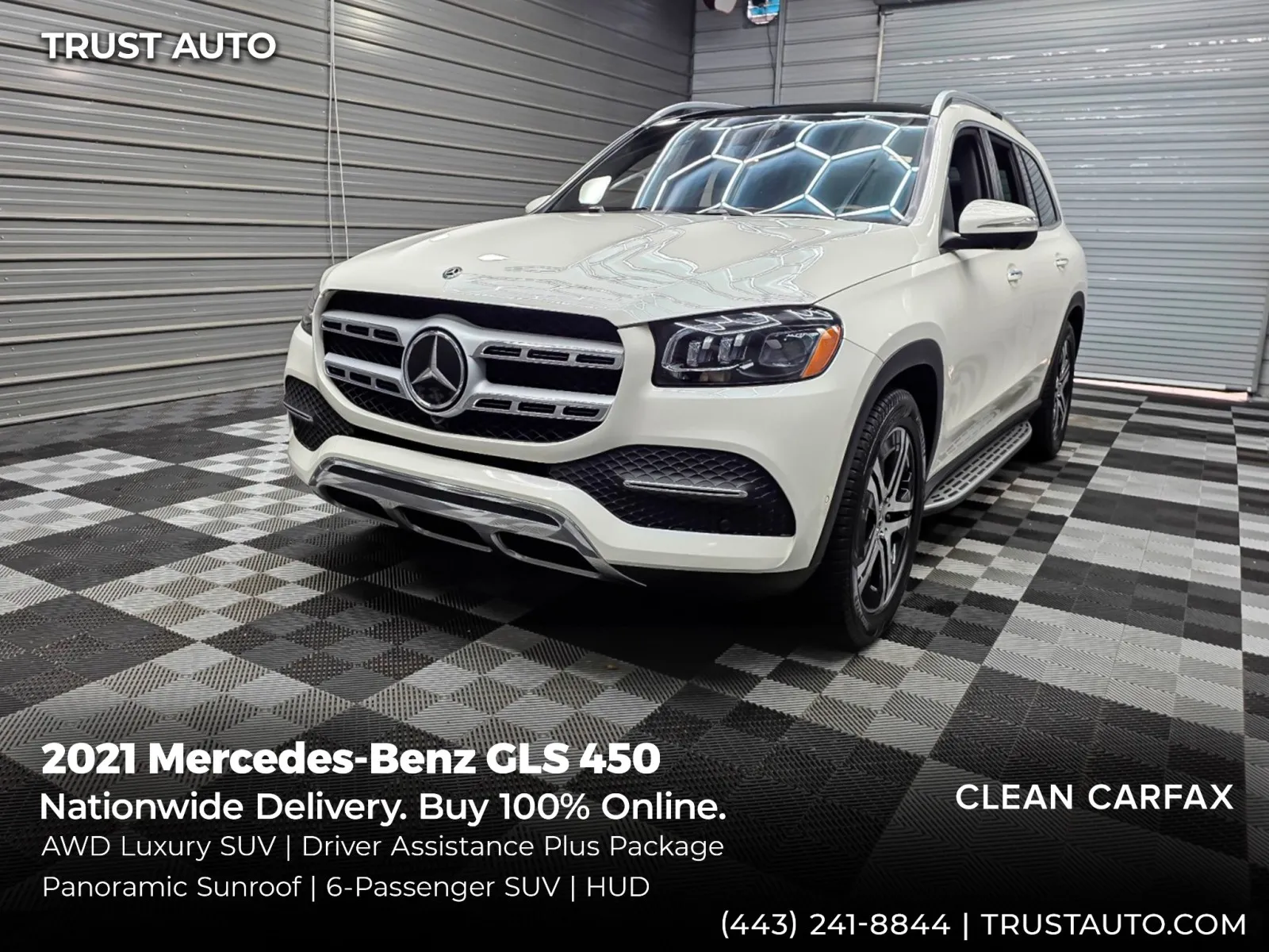 2021 Mercedes-Benz GLS 450 4MATIC AWD 6-Passenger Luxury SUV w/Driver Assistance Plus Pkg