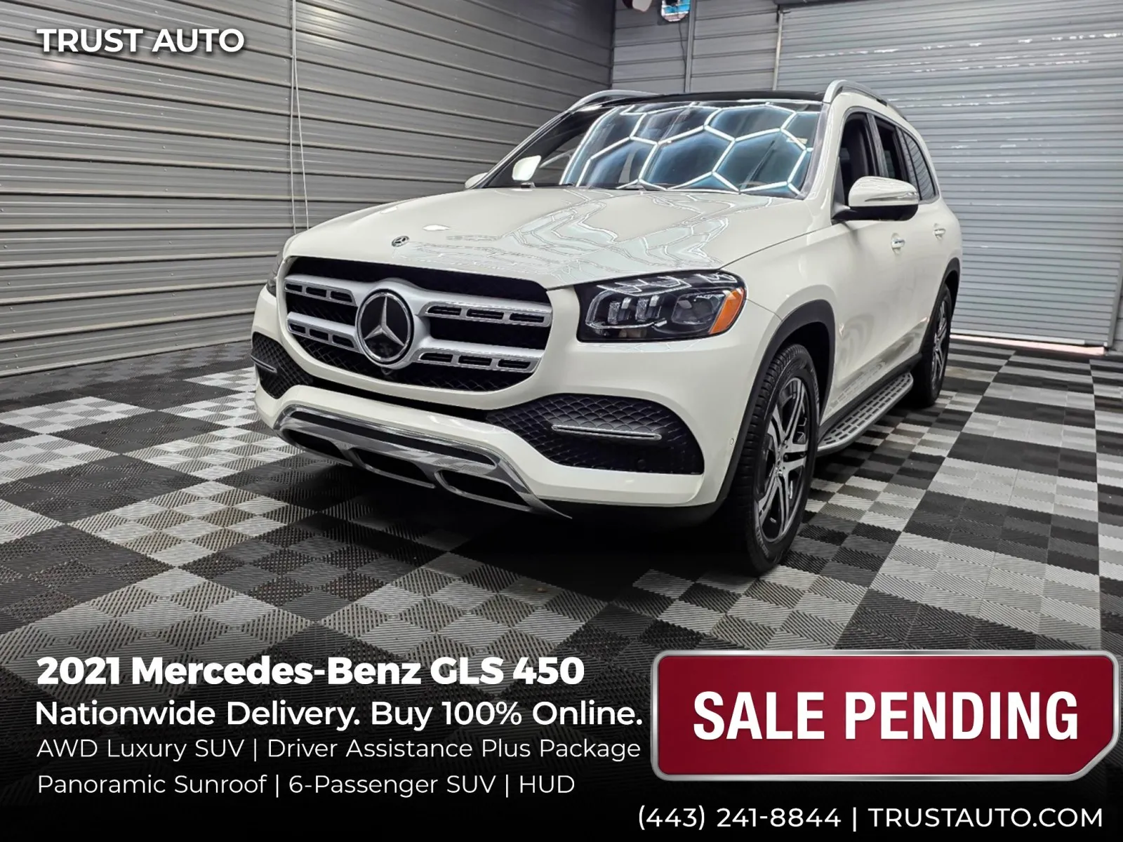 2021 Mercedes-Benz GLS 450 4MATIC AWD 6-Passenger Luxury SUV w/Driver Assistance Pl for sale in Sykesville, MD