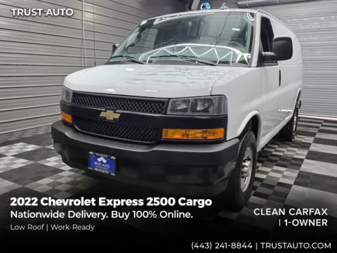 White 2022 Chevrolet Express 2500 Cargo 135''WB Low Roof Minivan/Van for sale in Sykesville, MD