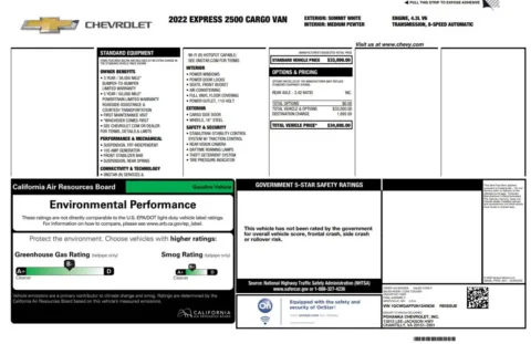 Another view of 2022 Chevrolet Express 2500 Cargo 135''WB Low Roof Minivan/Van for sale in Sykesville, MD at Trust Auto