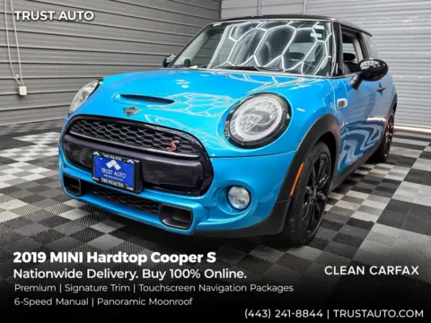 Blue 2019 MINI Hardtop 2 Door Cooper S 6-Speed Manual Hatchback w/Signature Trim for sale in Sykesville, MD
