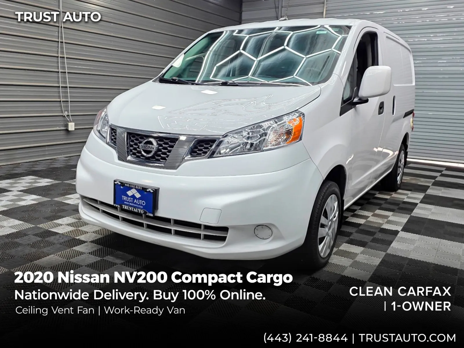 2020 Nissan NV200 Compact Cargo SV Minivan/Van w/Ceiling Vent Fan