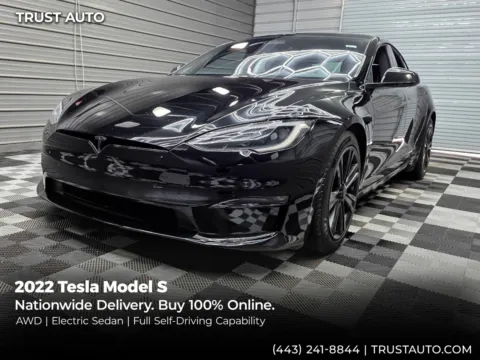 Black 2022 Tesla Model S AWD Electric Luxury Sedan for sale in Sykesville, MD