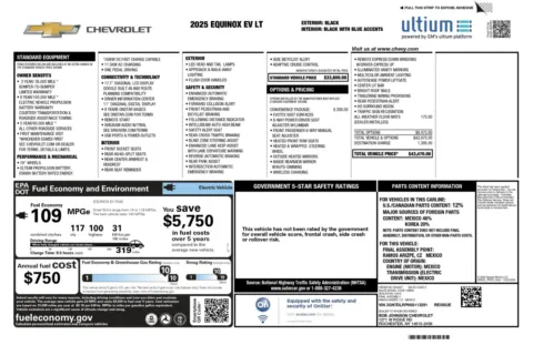 Another view of 2025 Chevrolet Equinox EV LT Electric SUV w/Convenience Pkg for sale in Sykesville, MD at Trust Auto