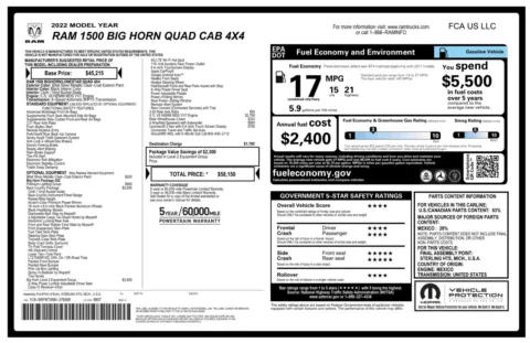Another view of 2022 Ram 1500 Big Horn 4WD Quad Cab 5.7L Hemi Pickup Truck w/Level 2/Black Country Pkgs for sale in Sykesville, MD at Trust Auto