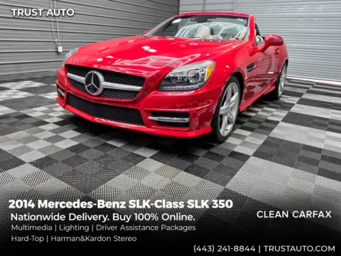 Red 2014 Mercedes-Benz SLK-Class SLK 350 Hard-Top Coupe w/Driver Assistance Pkg for sale in Sykesville, MD