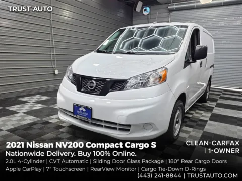 White 2021 Nissan NV200 Compact Cargo S Minivan/Van for sale in Sykesville, MD