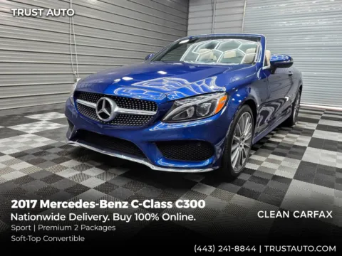 Blue 2017 Mercedes-Benz C-Class C300 Sport AWD Sedan w/Premium 2 Pkg for sale in Sykesville, MD