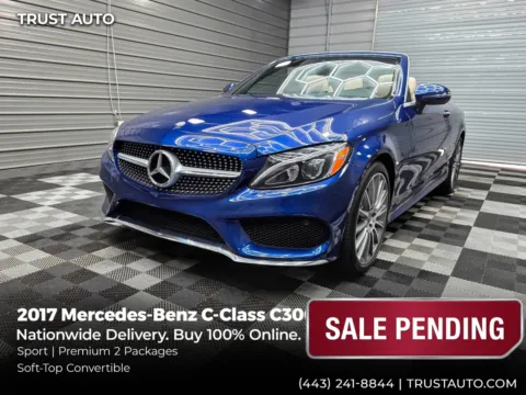 Blue 2017 Mercedes-Benz C-Class C300 Sport AWD Sedan w/Premium 2 Pkg for sale in Sykesville, MD
