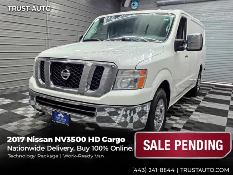 White 2017 Nissan NV3500 HD Cargo SL Minivan/Van w/Technology Pkg for sale in Sykesville, MD