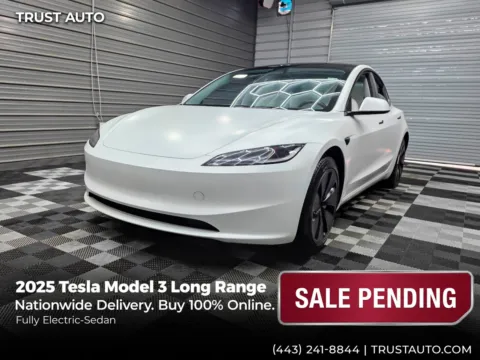 White 2025 Tesla Model 3 Long Range Electric Luxury Sedan for sale in Sykesville, MD