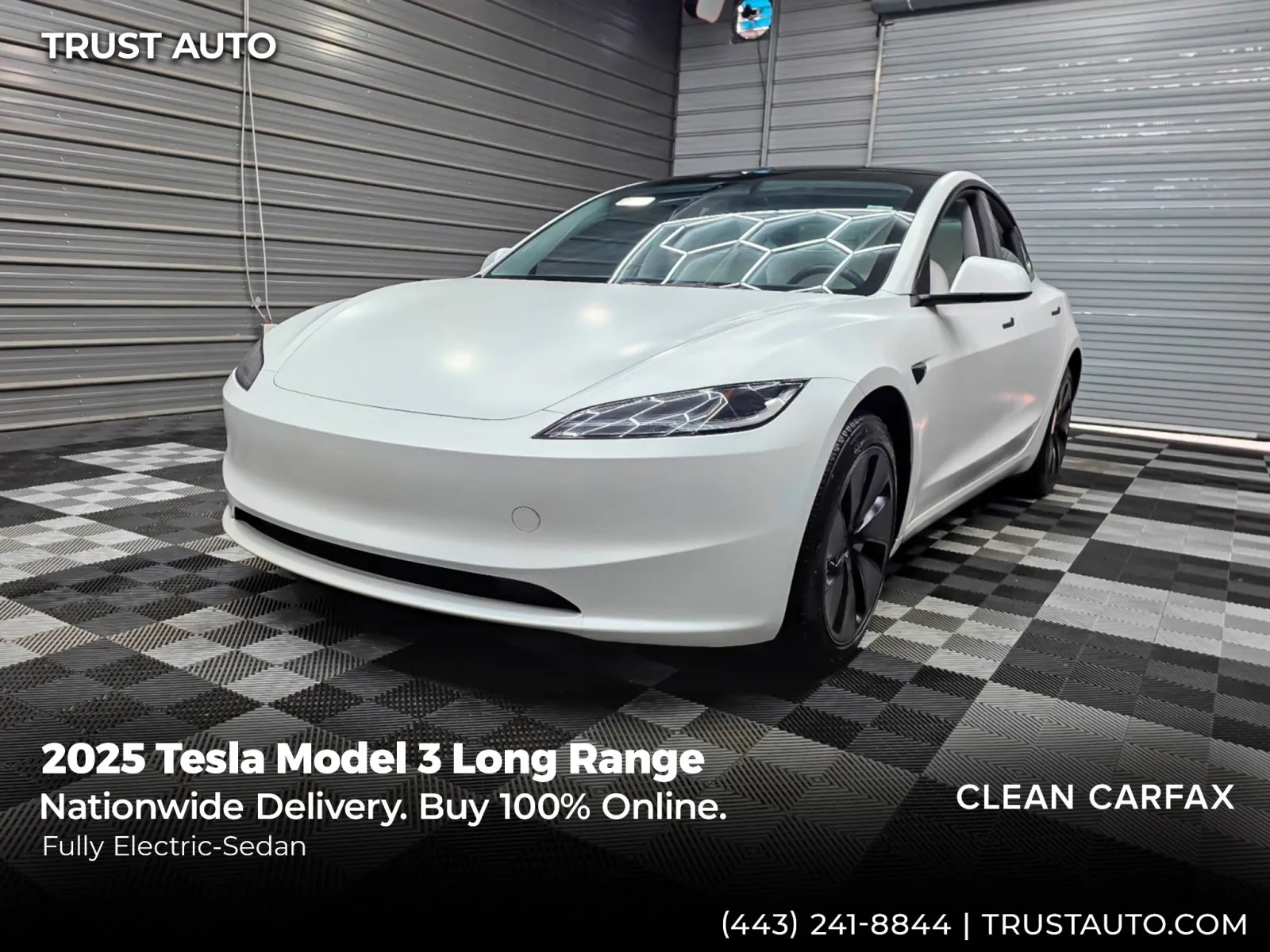 2025 Tesla Model 3 Long Range Electric Luxury Sedan