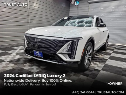 White 2024 Cadillac LYRIQ Luxury 2 AWD Electric SUV for sale in Sykesville, MD