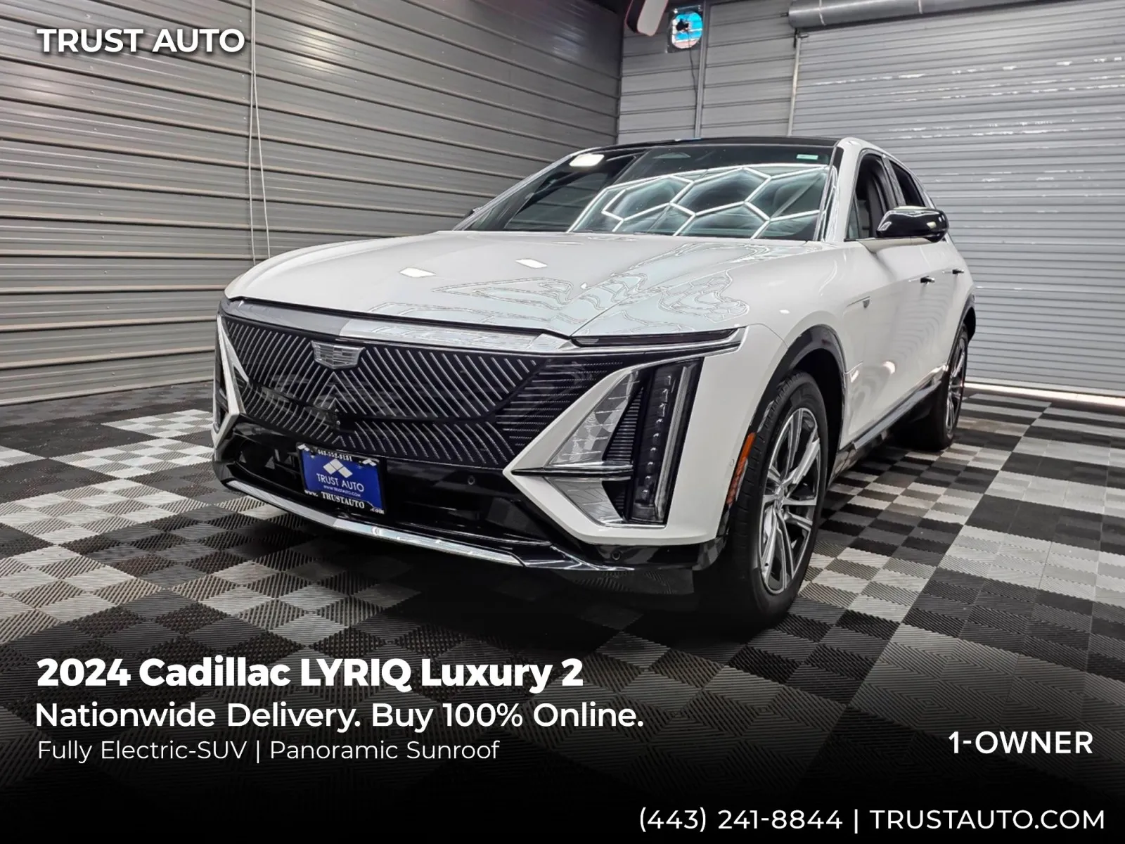 White 2024 Cadillac LYRIQ Luxury 2 AWD Electric SUV for sale in Sykesville, MD