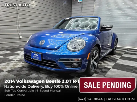 Blue 2014 Volkswagen Beetle 2.0T R-Line Soft-Top Convertible w/Sound PZEV for sale in Sykesville, MD