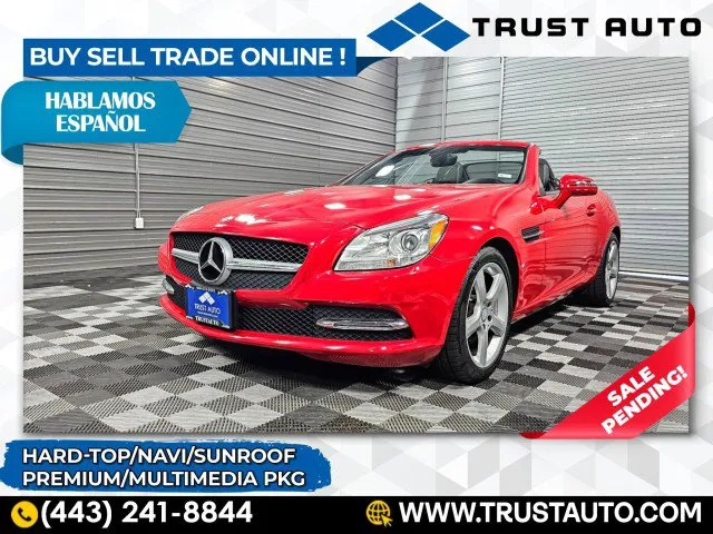 2014 Mercedes-Benz SLK-Class Roadster SLK 250 Luxury Convertible Coupe w/Premium/Multimedia P for sale in Sykesville, MD