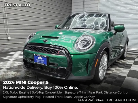 Green 2024 MINI Cooper S Soft-Top Convertible w/Signature Upholstery Pkg for sale in Sykesville, MD