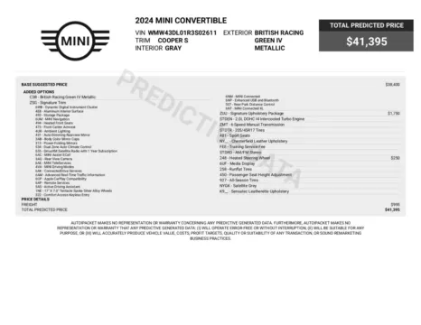 Photos of 2024 MINI Cooper S Soft-Top Convertible w/Signature Upholstery Pkg for sale in Sykesville, MD at Trust Auto