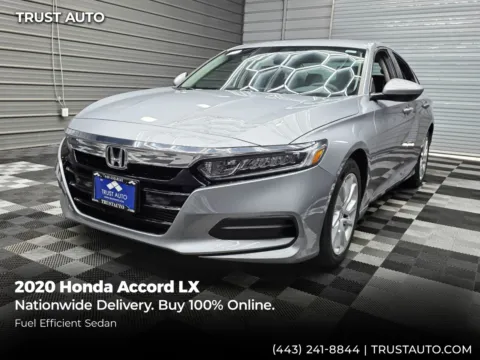 Silver 2020 Honda Accord LX 1.5T CVT 4-Door Sedan for sale in Sykesville, MD