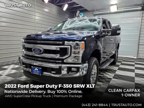 Blue 2022 Ford Super Duty F-350 SRW XLT 4WD SuperCrew Pickup Truck w/Premium Pkg for sale in Sykesville, MD