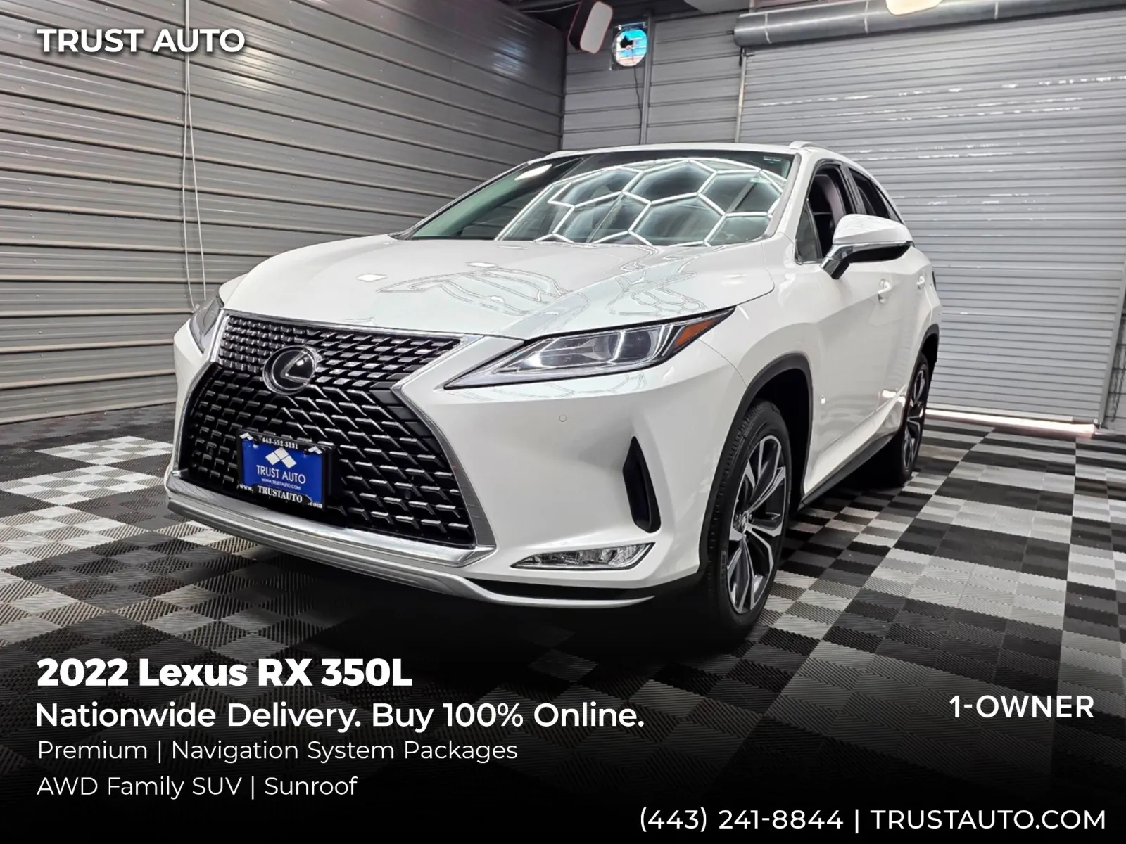 White 2022 Lexus RX 350L AWD SUV w/Premium/Navigation System Pkgs for sale in Sykesville, MD