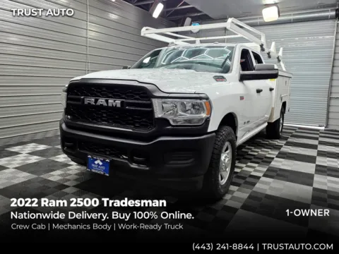 White 2022 Ram 2500 Tradesman Crew Cab Mechanics Body for sale in Sykesville, MD