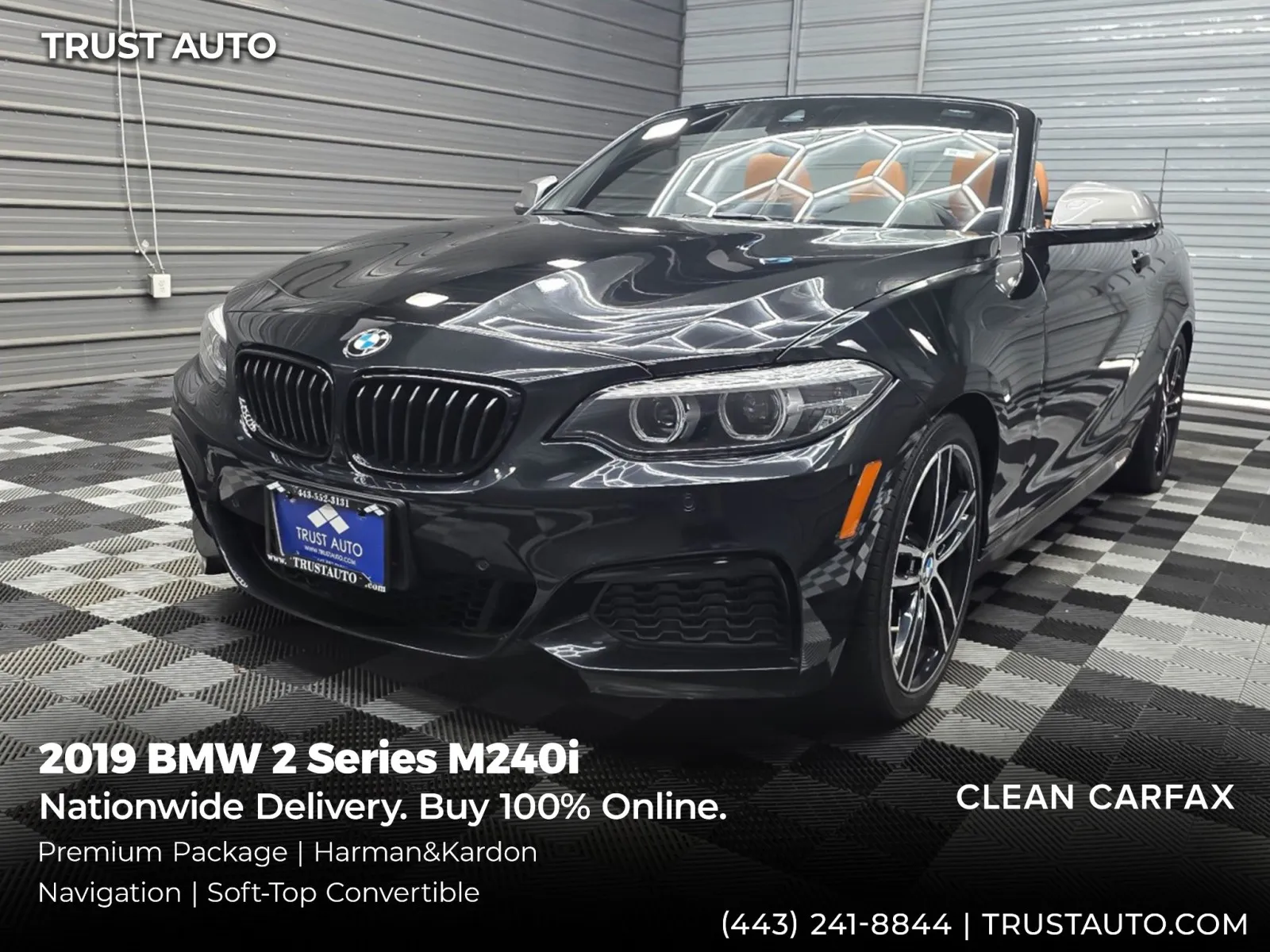 2019 BMW 2 Series M240i Soft-Top Luxury Convertible w/Premium Pkg