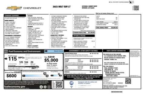 Another view of 2023 Chevrolet Bolt EUV LT Electric SUV for sale in Sykesville, MD at Trust Auto