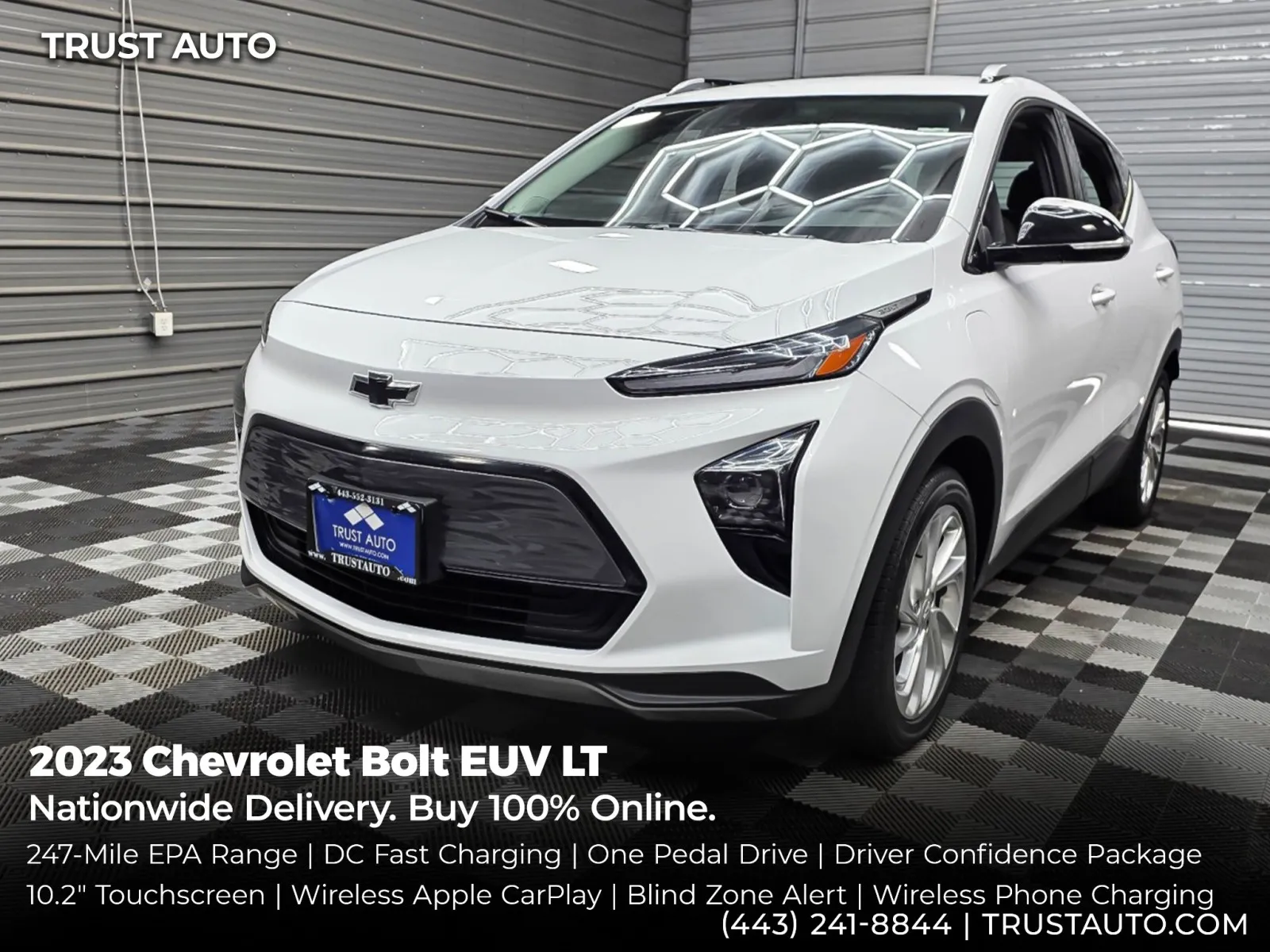 White 2023 Chevrolet Bolt EUV LT Electric SUV for sale in Sykesville, MD