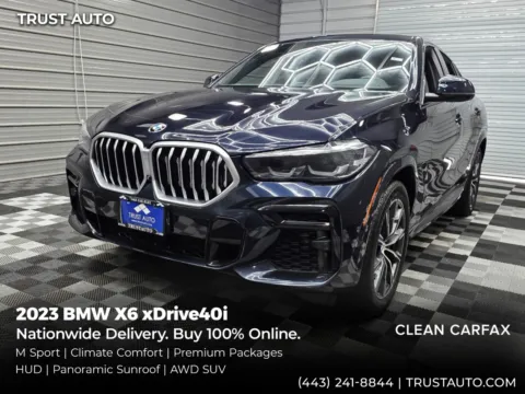 Black 2023 BMW X6 xDrive40i AWD Luxury SUV w/M Sport Pkg for sale in Sykesville, MD