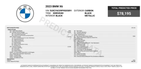 Another view of 2023 BMW X6 xDrive40i AWD Luxury SUV w/M Sport Pkg for sale in Sykesville, MD at Trust Auto