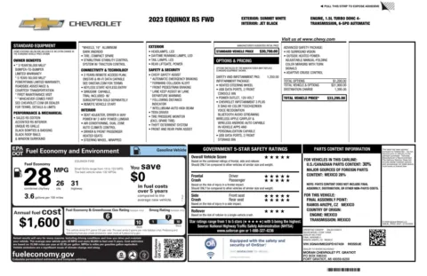 Another view of 2023 Chevrolet Equinox RS SUV w/Safety&Infotainment Pkg for sale in Sykesville, MD at Trust Auto