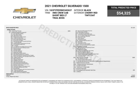Another view of 2021 Chevrolet Silverado 1500 LT Trail Boss 4WD Crew Cab Pickup Truck for sale in Sykesville, MD at Trust Auto