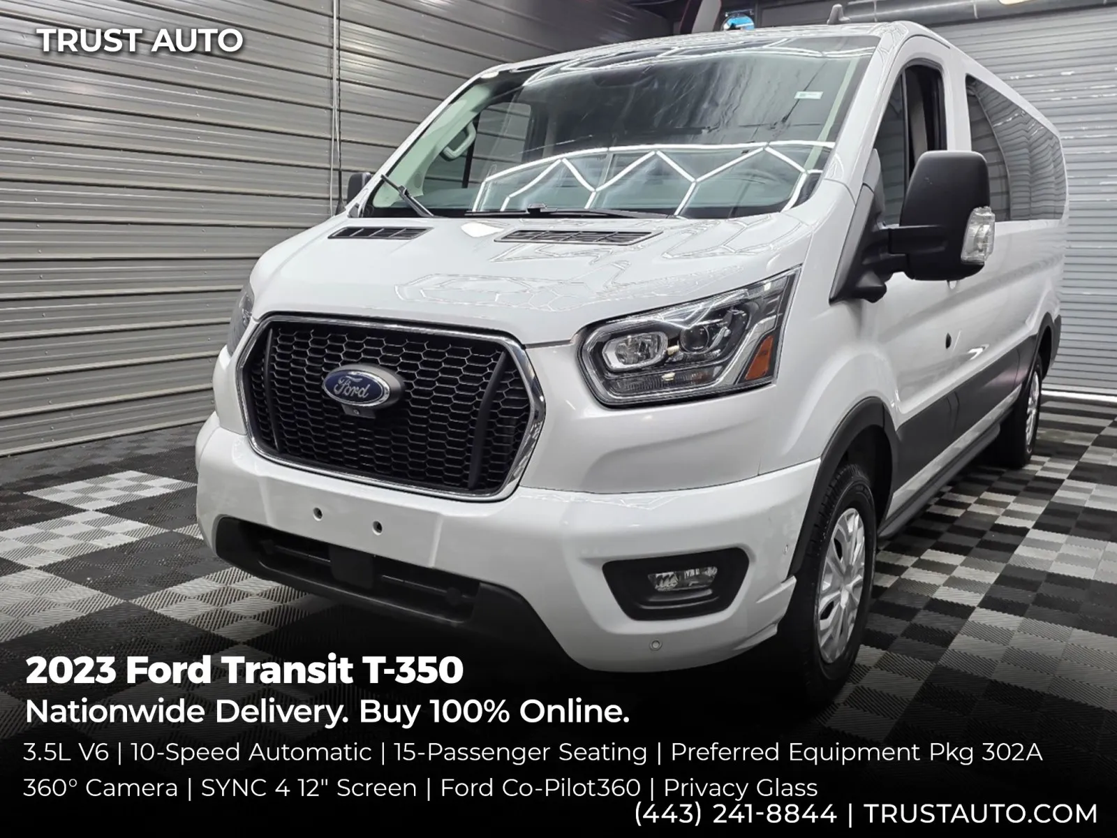 2023 Ford Transit T-350 15-Passenger XLT 148''WB Low Roof Minivan/Van