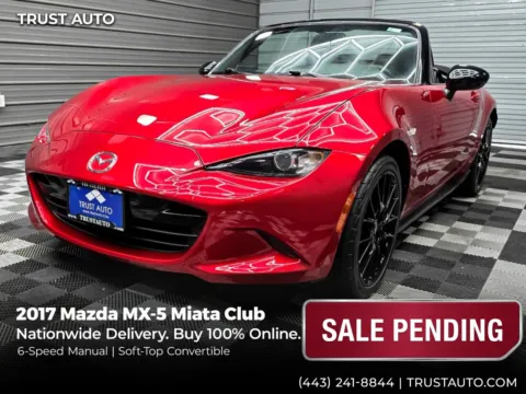 Red 2017 Mazda MX-5 Miata Club 6-Speed Manual Soft-Top Convertible for sale in Sykesville, MD