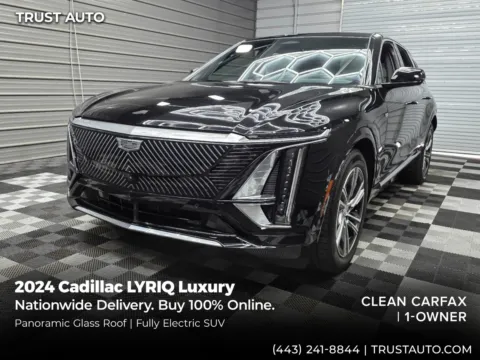 Black 2024 Cadillac LYRIQ Luxury Electric SUV for sale in Sykesville, MD