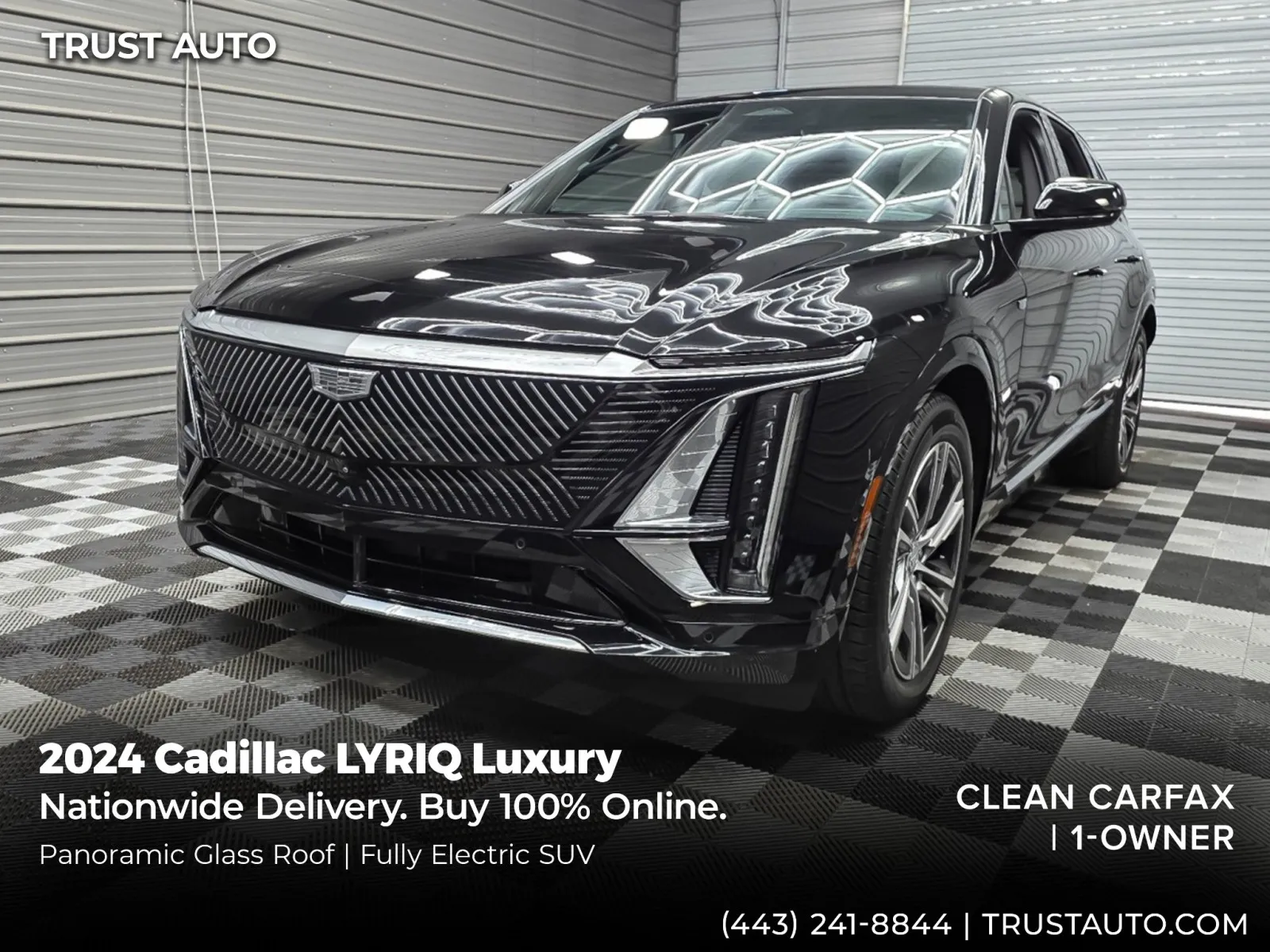 Black 2024 Cadillac LYRIQ Luxury Electric SUV for sale in Sykesville, MD